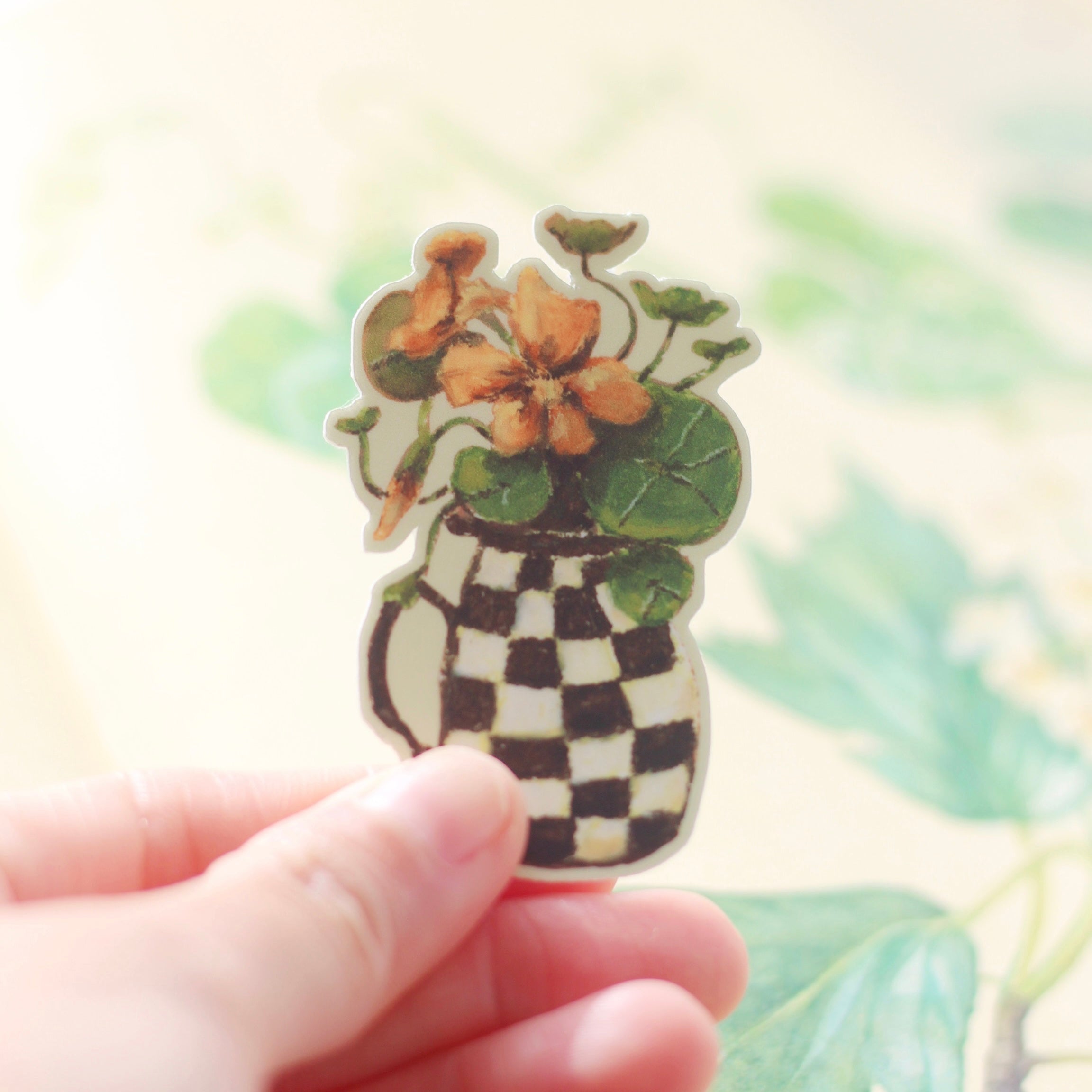 Nasturtium Jar Sticker