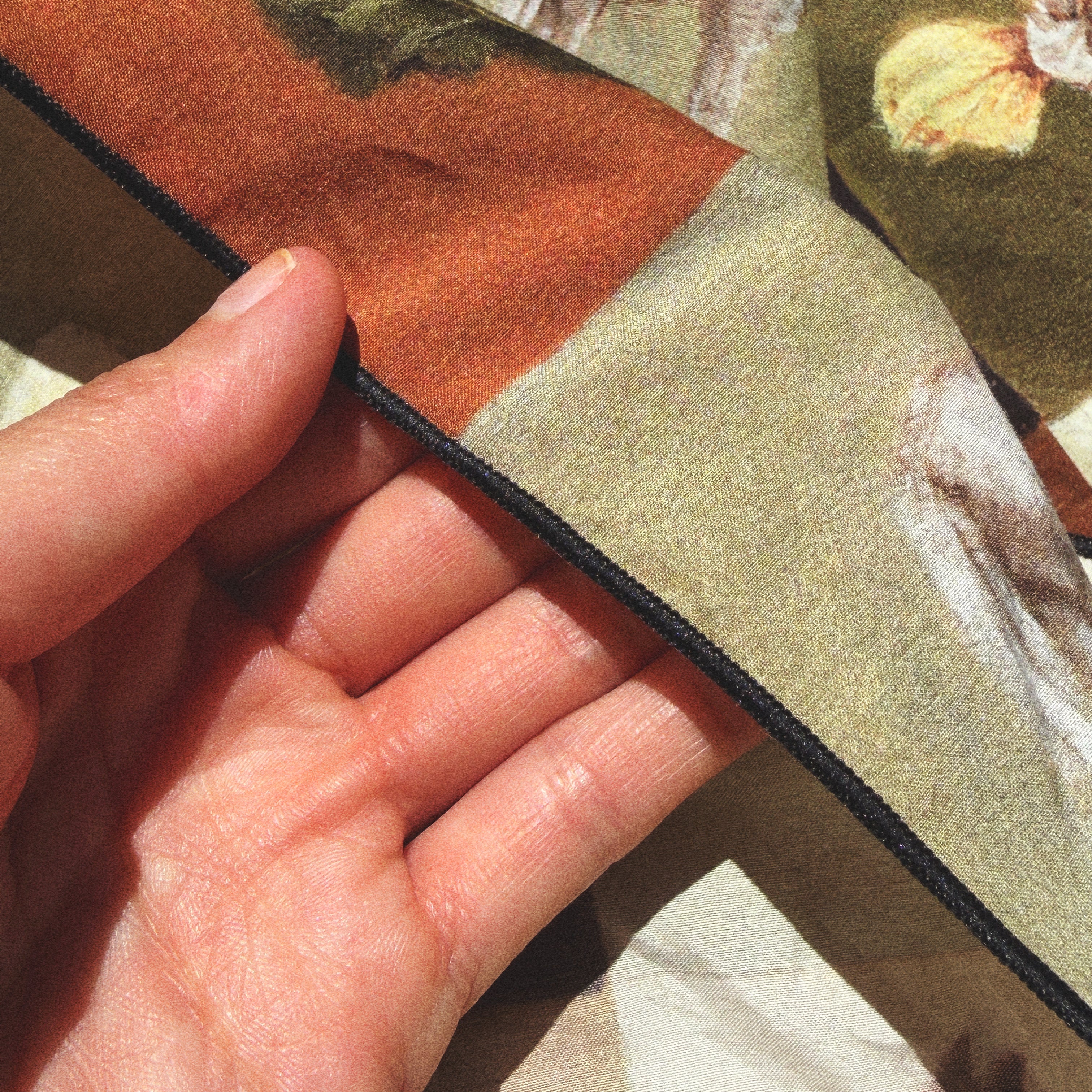 Horse Fields Cotton Silk Scarf (First Prototype)