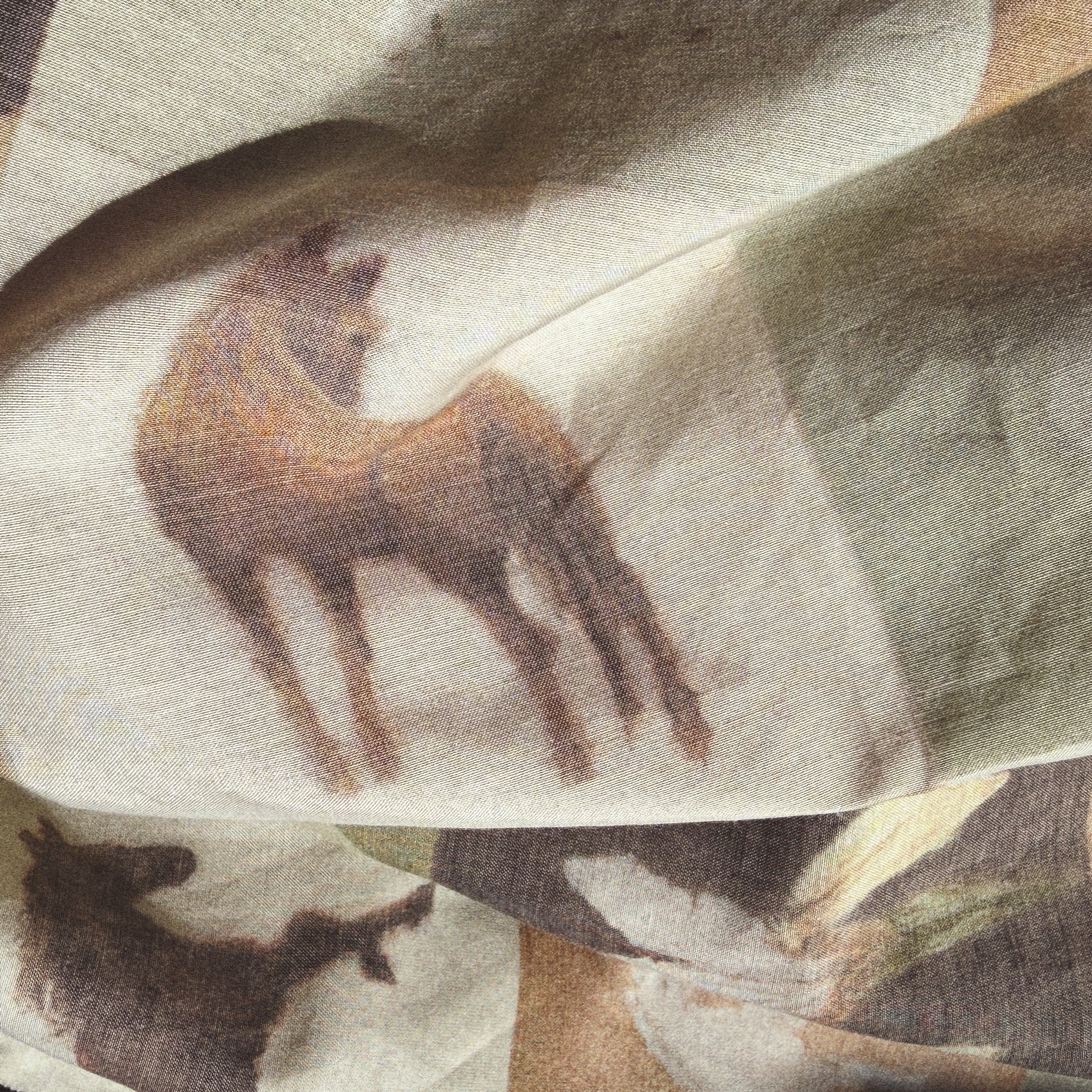 Horse Fields Cotton Silk Scarf (First Prototype)