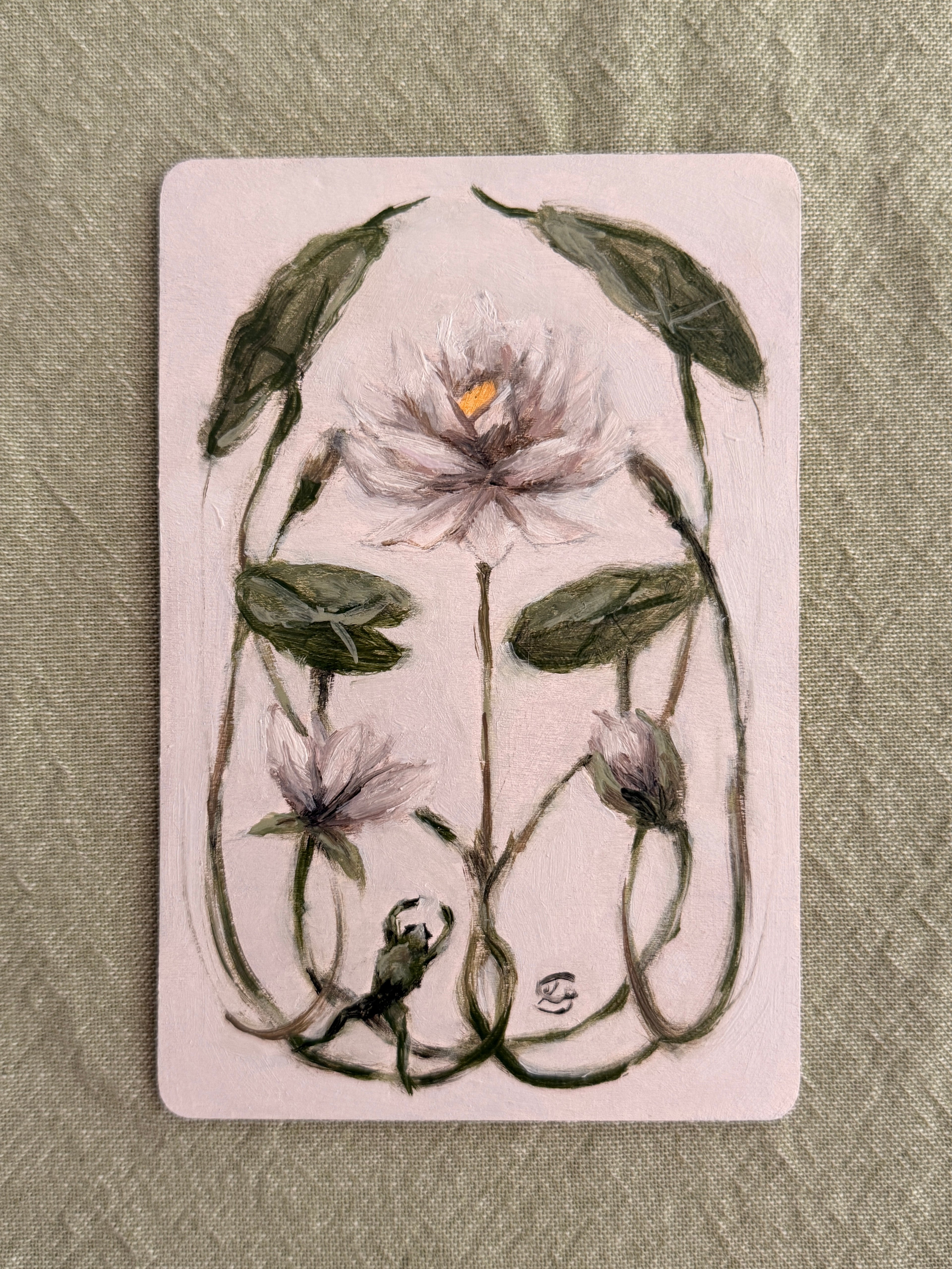 Die 10 der Maiglöckchen Spielkarte Original (6x9cm)