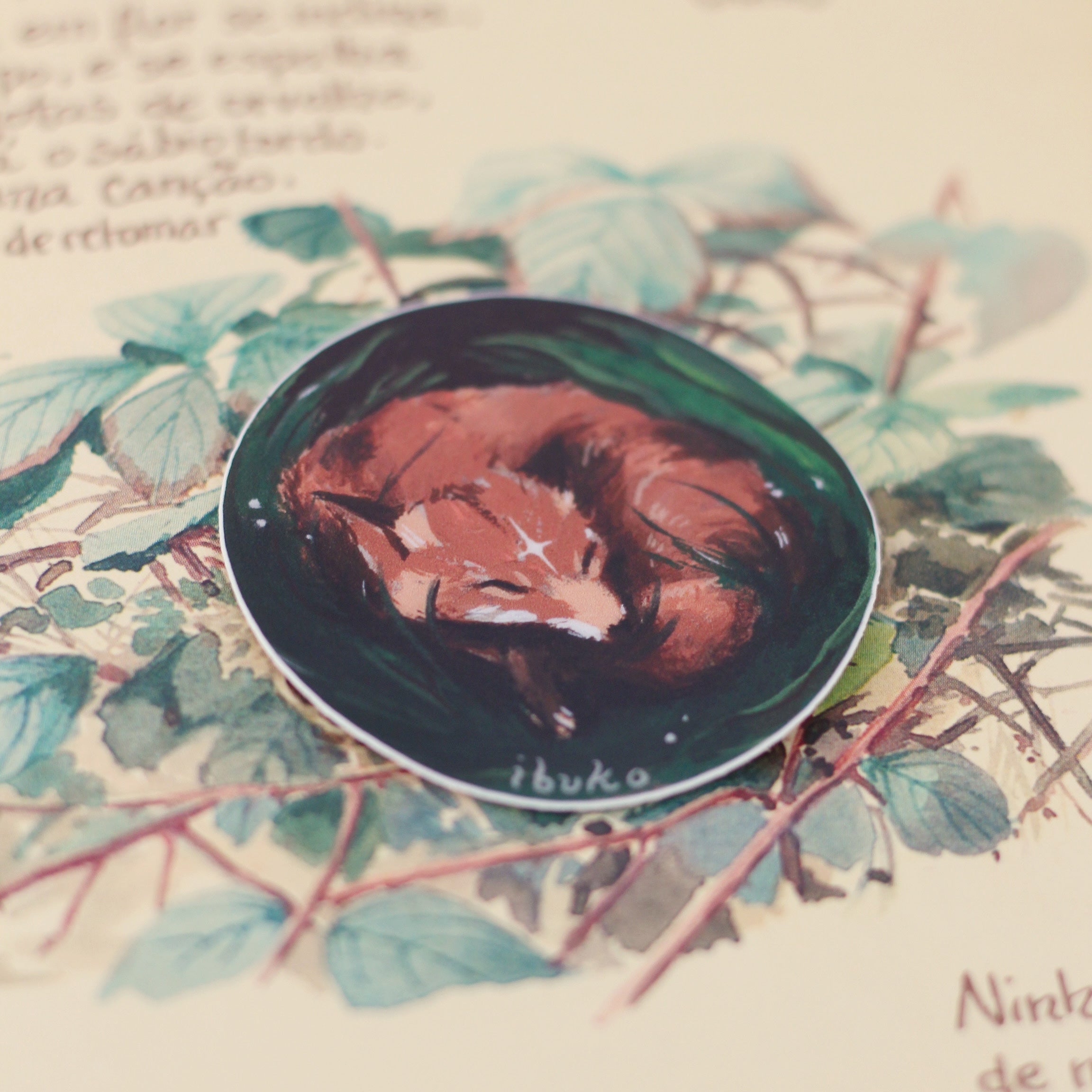 Sleepy Fox Sticker