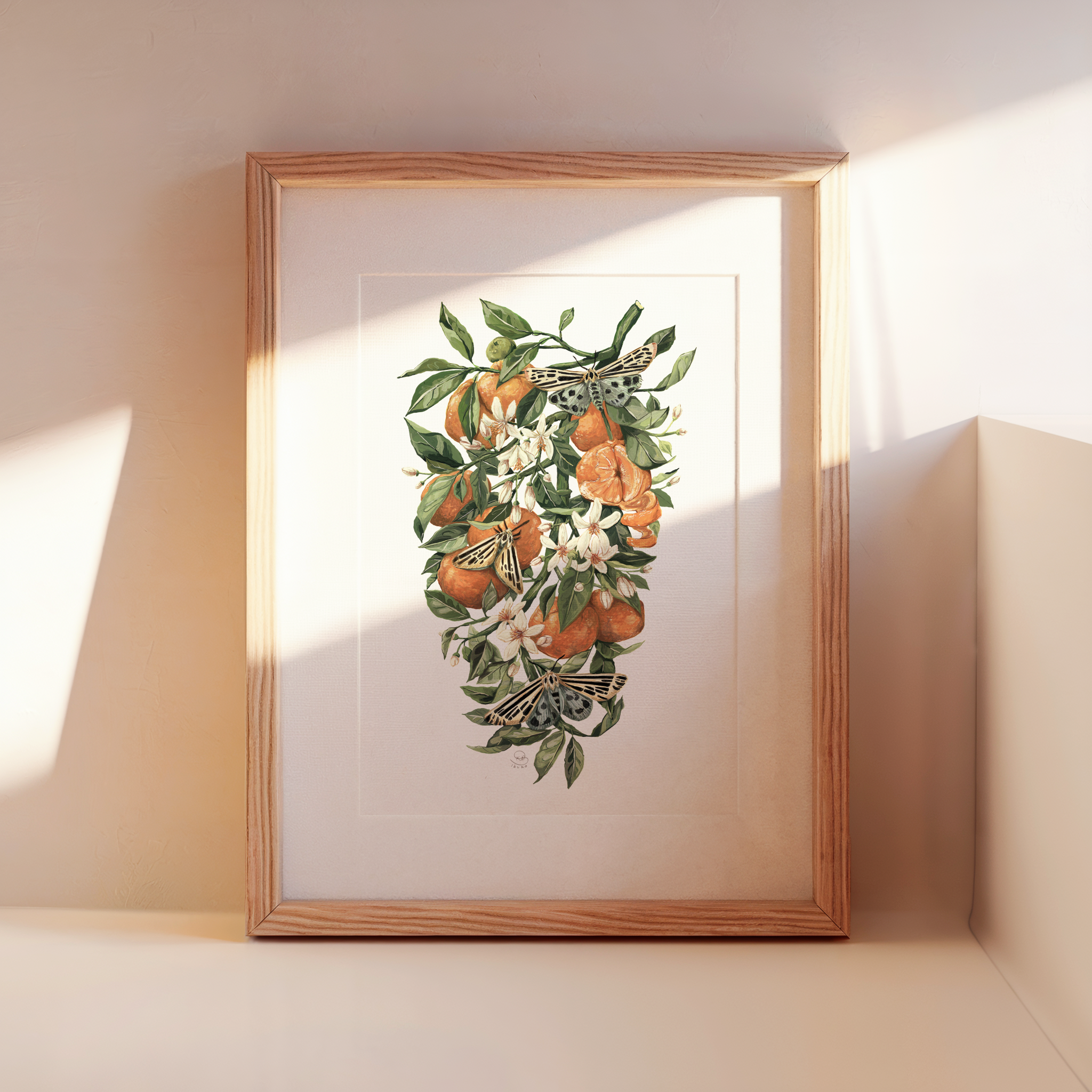 Clementines & Moths Print