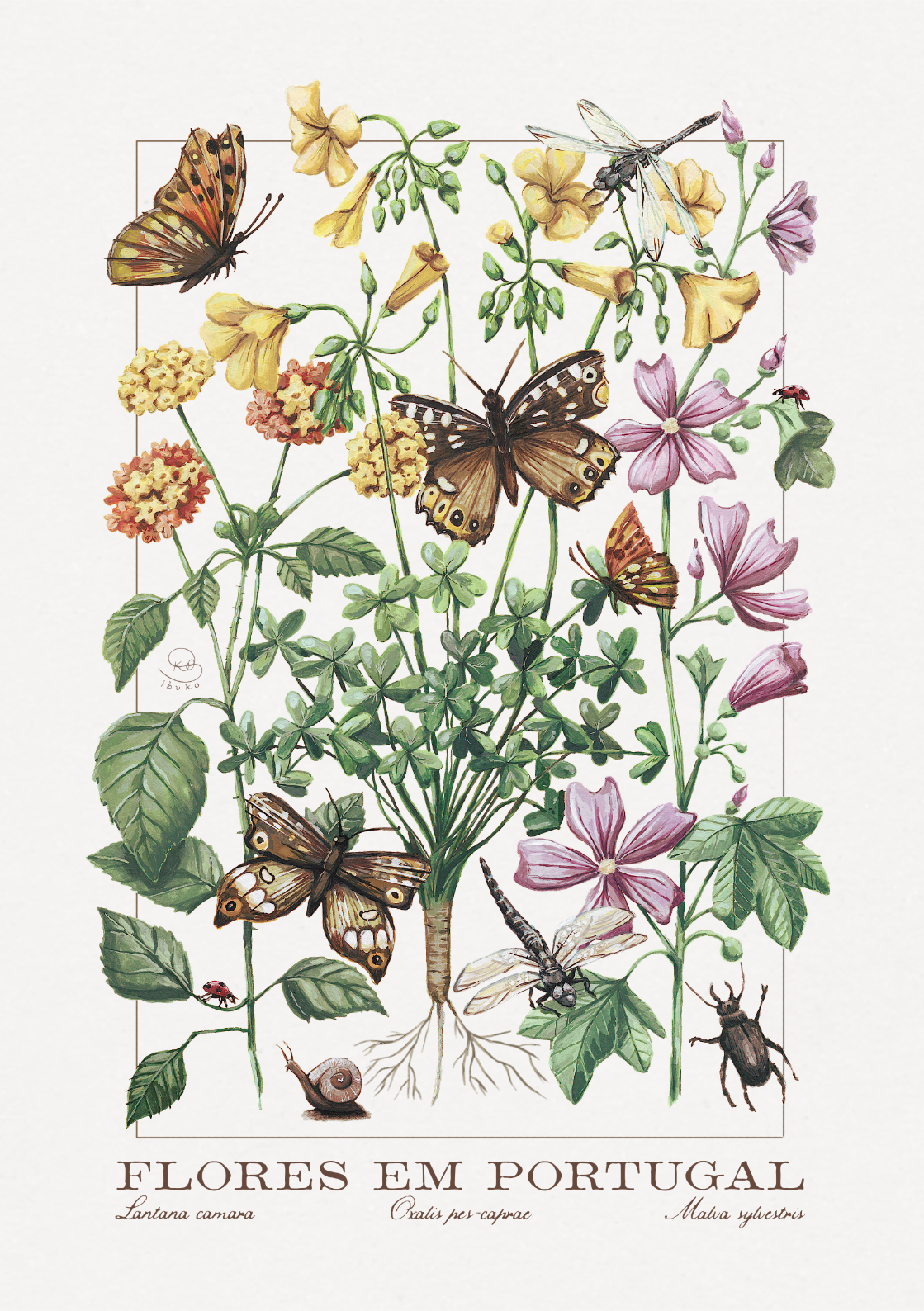 Flores em Portugal Print